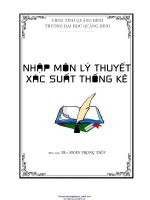 NHẬP môn lý THUYẾT xác XUẤT THỐNG kê 