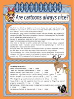 4047 are cartoons always nice  comprehension grammar past perfect  rules examples exercises suggestion of oral activities 3 tasks  6 suggestions keys included 3 pages editable 