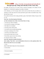 Bài tập luyện đọc Tiếng Anh trình độ cơ bản: Tom''s Day