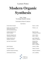 Modern Organic Synthesis Lecture Notes  Dale L Boger