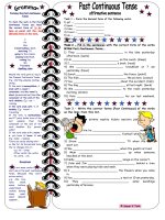 13572 past continuous tenseaffirmative sentences  with grammar  key  bw 