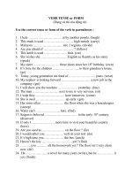 VERB TENSE or FORM (ENGLISH)