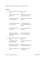 English grade 8   match the questions to the answers test 01 