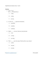 English present continuous tense   test 01 