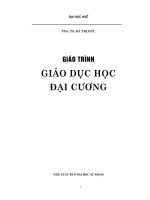 GIÁO TRÌNH GIÁO dục học đại CƯƠNG 