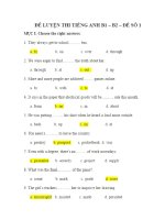 Đề luyện thi Tiếng Anh B1 B2