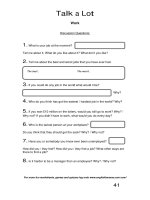 talk a lot 1 discussion questions work 