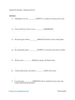 English word family   filling gap test 03 