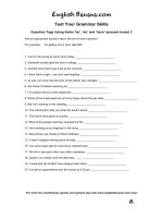 question tags using verbs be do and have present tense 2 brb8 