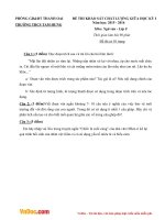 Đề thi giữa học kì 1 môn Ngữ văn lớp 8 trường THCS Tam Hưng, Hà Nội năm 2015 - 2016