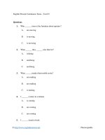 English present continuous tense   test 03 