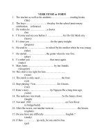 VERB TENSE or FORM 1 (ENGLISH)