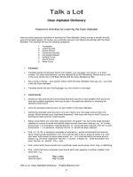 classroom activities for learning the clear alphabet 