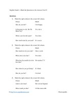 English grade 6   match the questions to the answers test 03 