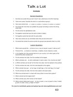 talk a lot 2 question sheet animals 