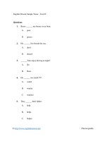 English present simple tense   test 03 