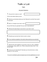 talk a lot 1 discussion questions town 