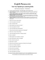 ask personal questions worksheet 1 