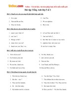 Bài tập Tiếng Anh lớp 5 số 1