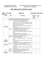 Kế hoạch giảng dạy môn tin học 10