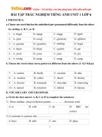 Bài tập Tiếng Anh lớp 6 Unit 1: Greetings Số 3