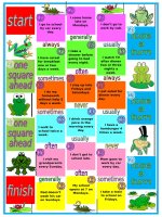 4648 the frog boardgame  adverbs of frequency  directions and tokens included  2 pages  fully editable 