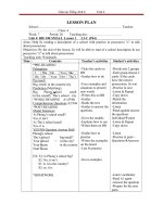 Giáo án Tiếng Anh 6 unit 4: Big and small