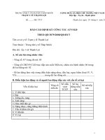 BÁO CÁO ĐỊNH KỲ CÔNG TÁC AN TOÀN VỆ SINH LAO ĐỘNG