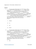 English grade 8   fill in the blanks   multichoice test 01 