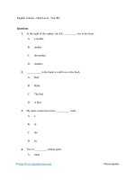 English articles   hard level   test 002 