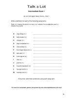 talkalot intermediate book 1 a z of english slang terms part 1 