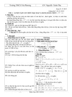 giáo án tự chon toán 9 năm học 2015 2016 