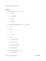 English grade 7   grammar test 01 