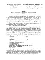 KẾ HOẠCH HOẠT ĐỘNG KHOA Y TẾ CÔNG CỘNG NĂM 2015