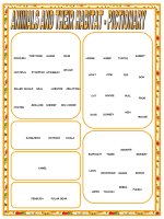 3670 animals and their habitat pictionary 