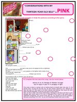 CONVERSATIONS WITH MY THIRTEEN YEAR OLD SELF PINK 