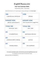 tenses revision game future simple 