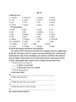 bộ đề ôn tiếng anh 6 phần 6