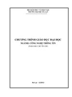 CHƯƠNG TRÌNH GIÁO DỤC ĐẠI HỌC NGÀNH: CÔNG NGHỆ THÔNG TIN