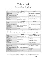 talk a lot 2 information exchanges the human body 