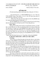 KẾ HOẠCH KỶ NIỆM NGÀY DÂN SỐ THẾ GIỚI