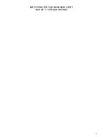 Đề cương ôn tập môn sinh học lớp 7