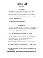 talk a lot 1 question sheet free time 