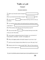 talk a lot 1 discussion questions transport 