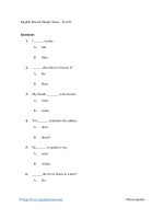 English present simple tense   test 02 