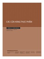 CÁC CỬA HÀNG THỰC PHẨM
