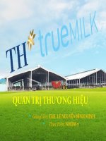 Quản trị thương hiệu th true milk
