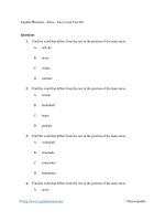 English phonetics   stress   easy level test 001 