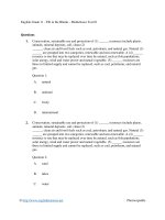 English grade 11   fill in the blanks   multichoice test 01 