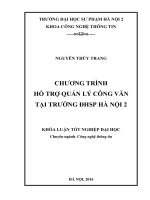 Chương trình hỗ trợ quản lý công văn tại trường ĐHSP hà nội 2 